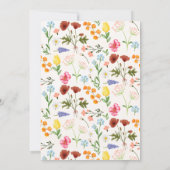 Spring Garden Baby in Bloom Floral Baby Shower 招待状 (裏面)