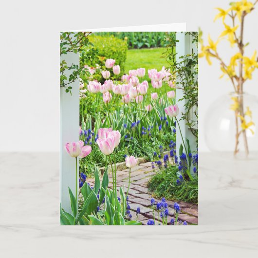 Spring Garden Birthday カード (黄色い花)