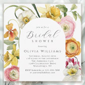 Spring Garden Bright Floral Bridal Shower 招待状