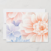 Spring Garden Floral Blush Stationery Note Card ノートカード (裏面)