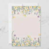 Spring Garden Floral Cross Baptism Invitation 招待状 (裏面)