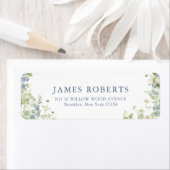 Spring Garden Floral Wedding Address Label ラベル (インサイチュ)