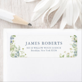 Spring Garden Floral Wedding Address Label ラベル