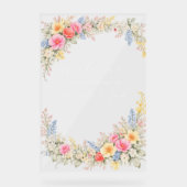 Spring Garden Floral Wedding Invitation アクリルサイン (正面)