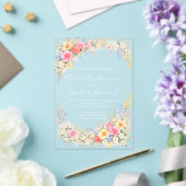 Spring Garden Floral Wedding Invitation アクリル招待状 (インサイチュ (ウェディング))