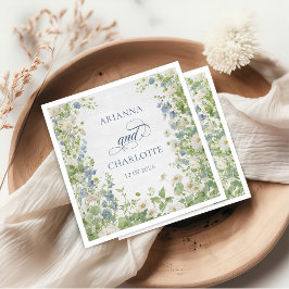 Spring Garden Floral Wedding Napkins スタンダードカクテルナプキン