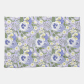 Spring Garden flowers on lavender キッチンタオル (横)