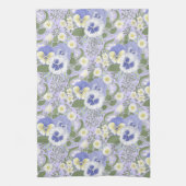 Spring Garden flowers on lavender キッチンタオル (縦)