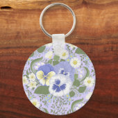 Spring Garden flowers on lavender キーホルダー (正面)