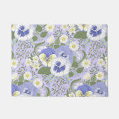 Spring Garden flowers on lavender ドアマット (正面)