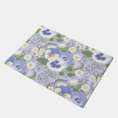 Spring Garden flowers on lavender ドアマット (アングル)