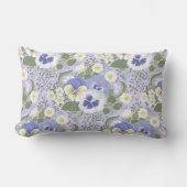 Spring Garden flowers on lavender ランバークッション (正面)