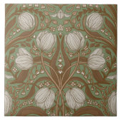 Spring Garden flowers on sage タイル (正面)