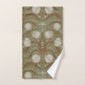 Spring Garden flowers on sage バスタオルセット (ハンドタオル)