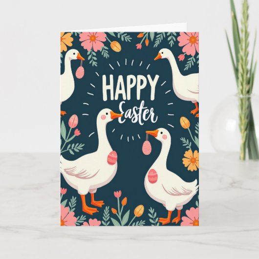 Spring Garden Fowl Celebration Card カード (正面)