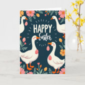 Spring Garden Fowl Celebration Card カード (黄色い花)
