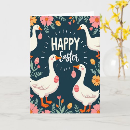 Spring Garden Fowl Celebration Card カード (黄色い花)