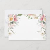 Spring garden pastel floral wildflower wedding 出欠カード (裏面)