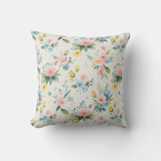 spring garden pastel florals クッション