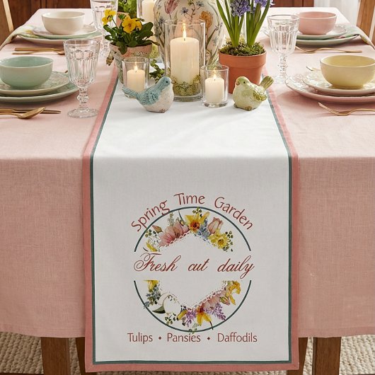 Spring Garden sign Medium Table Runner ショートテーブルランナー