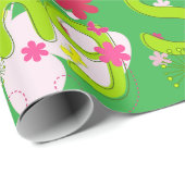 Spring Garden Typography Flowers Butterflies ラッピングペーパー (ロールコーナー)