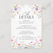 Spring Garden Watercolor Floral Pastel Wedding エンクロージャーカード (正面)