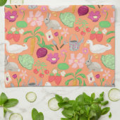 Spring Gardening Theme Kitchen Towel キッチンタオル (折り畳み)