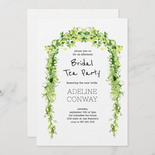 Spring Gate Garden Bridal Shower Celebration 招待状 (正面/裏面)