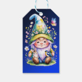Spring Gnome with Bunny and Bluebird ギフトタグ (正面)