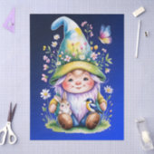 Spring Gnome with Bunny and Bluebird 薄葉紙 (クラフト)