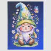 Spring Gnome with Bunny and Bluebird 薄葉紙 (正面)