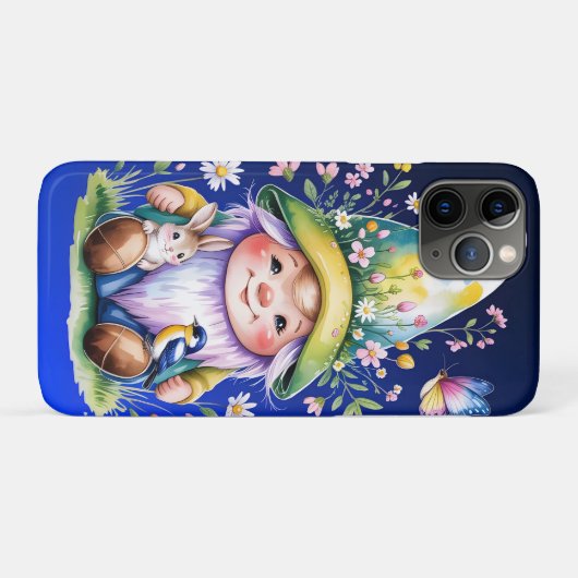 Spring Gnome with Bunny and Bluebird Case-Mate iPhoneケース (裏面(横))