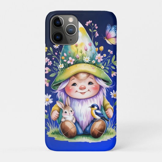 Spring Gnome with Bunny and Bluebird Case-Mate iPhoneケース (裏)