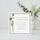 Spring Green and Black Floral Reception Only | 招待状 (スタンド正面)