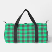 Spring Green and Finlandia Black Plaid ダッフルバッグ (正面)