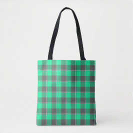 Spring Green and Finlandia Plaid トートバッグ