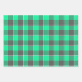 Spring Green and Finlandia Plaid ラッピングペーパーシート (正面2)