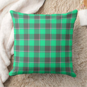 Spring Green and Finlandia Plaid Black クッション (ブランケット)