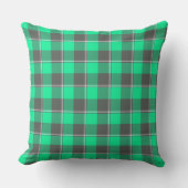 Spring Green and Finlandia Plaid Black クッション (正面)