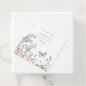 Spring Green Butterfly Floral Baby Shower フェイバータグ (インサイチュ)