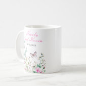 Spring Green Butterfly Floral Wedding コーヒーマグカップ (正面左)