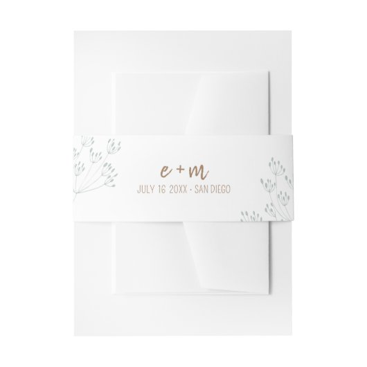 Spring Greenery Wedding 招待状ベリーバンド (正面例)