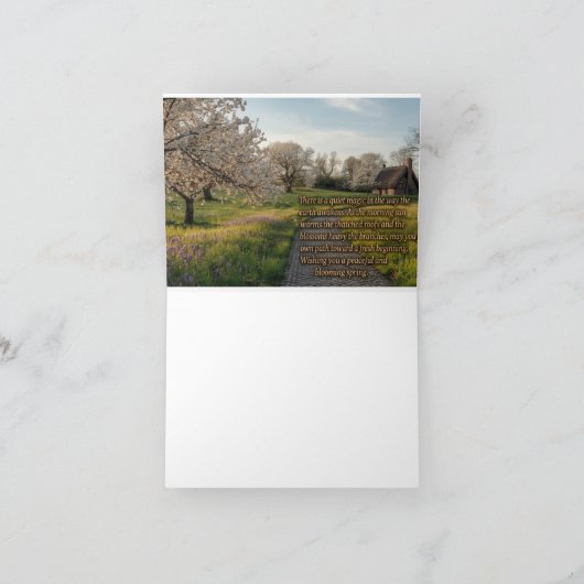 Spring Greetings サンキューカード (内部)