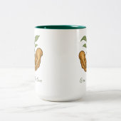 Spring Growth Mug - Earth Day, Plant, Gardening ツートーンマグカップ (中央)