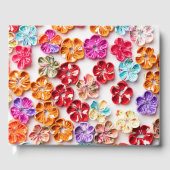 Spring Handmade sewn fabric Flowers Multicolor ゲストブック (正面)