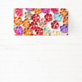 Spring Handmade sewn fabric Flowers Multicolor 横断幕 (インサイチュ)