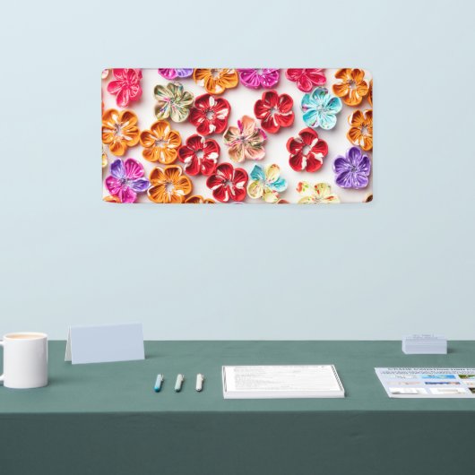 Spring Handmade sewn fabric Flowers Multicolor 横断幕 (トレードショー)