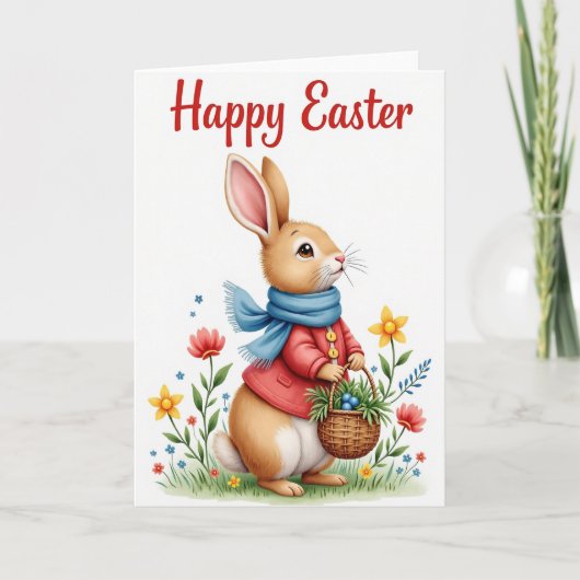 Spring Hare Greeting Card カード (正面)