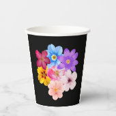 Spring Harmony - Mixed Watercolor Flower Bouquet 紙コップ (正面)