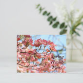 Spring Health Fair! ポストカードにメッセージを追加 ポストカード (スタンド正面)